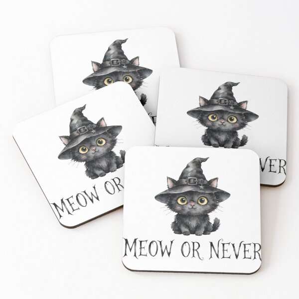 Item preview, Meow Or Never Black Cat Witch – Halloween Cat Pun designed and sold by ZyVoAli.