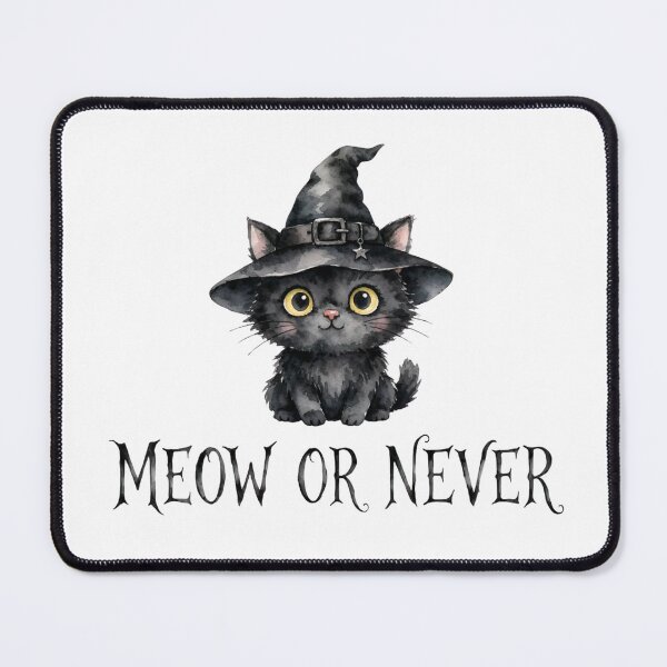 Item preview, Meow Or Never Black Cat Witch – Halloween Cat Pun designed and sold by ZyVoAli.