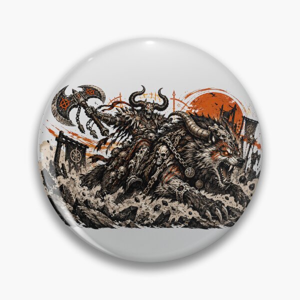 Item preview, Dark Fantasy Wolf Warrior – Undead Beast Battle Skull Metal Art designed and sold by Grapyziip.
