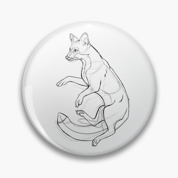 Item preview, Cute Elegant Fox Sketch Woodland Animal Art designed and sold by HunzikerArt.