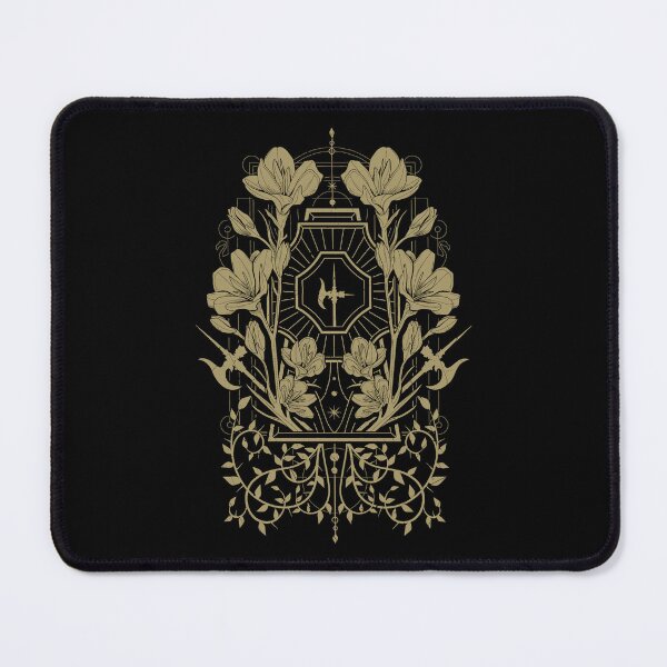Item preview, Gold Floral Geometry Crest Ornament designed and sold by DulceHardeny.