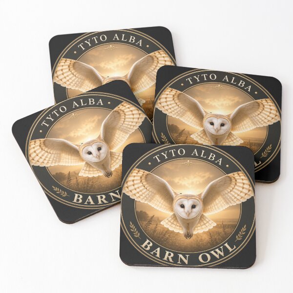 Item preview, Barn Owl – Tyto alba – Premium Round Emblem designed and sold by The Digital Compass.