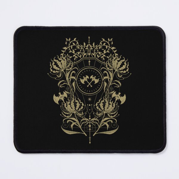 Item preview, Gold Floral Sword Shield Emblem designed and sold by DulceHardeny.