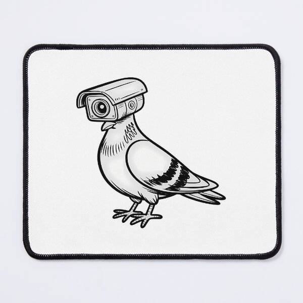 Item preview, Surveillance Pigeon – Funny Security Camera Bird Conspiracy Meme designed and sold by LoFizzy.