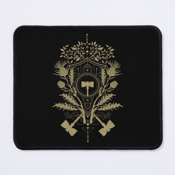 Item preview, Gold Hammer Flowers Crest Emblem designed and sold by DulceHardeny.