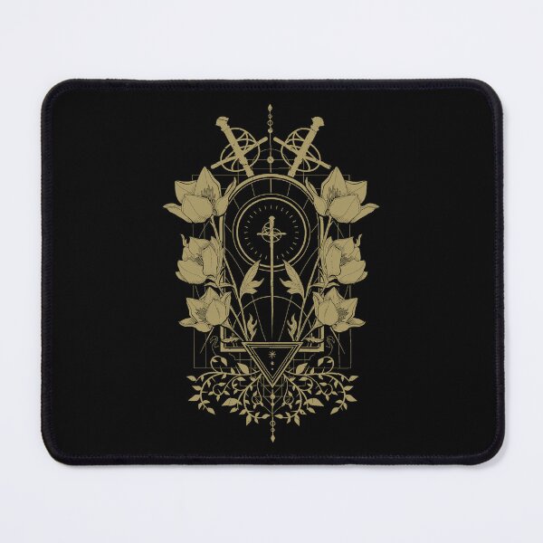 Item preview, Gold Sword Flowers Crest Ornament designed and sold by DulceHardeny.