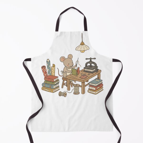 Item preview, Cute Bookbinding Mouse Little Bookbinder Illustration designed and sold by IriArt-Designs.