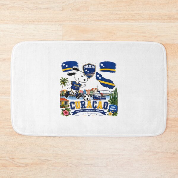 Item preview, Snoopy Playing Soccer for Curacao Team World Cup Design designed and sold by wallflower2war.