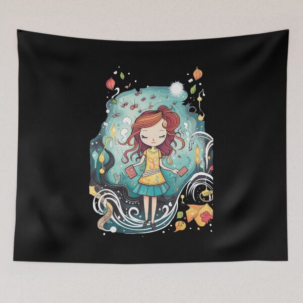 Item preview, Dreamy Girl Illustration designed and sold by HowardWill.