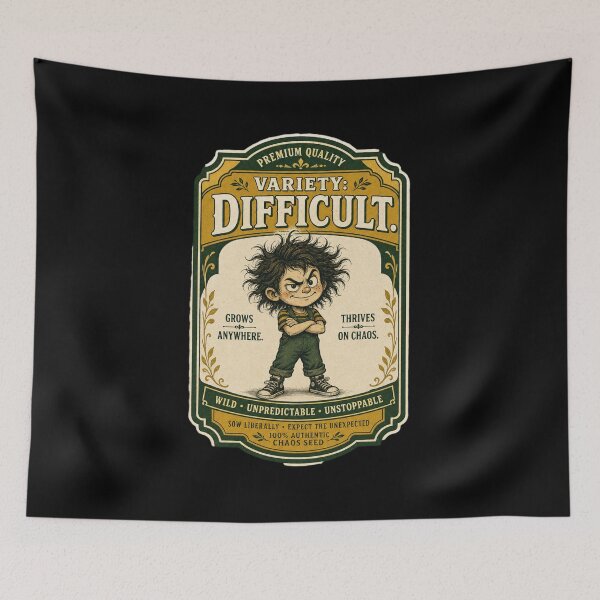 Item preview, Variety Difficult Grows Anywhere Thrives On Chaos Shirt, Funny Self Deprecating T-Shirt, Vintage Seed Packet Tee, Funny Personality Gift Shirt, Retro Garden Humor Graphic designed and sold by TshirtsLabs.