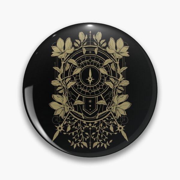 Item preview, Gold Floral Geometric Sun Crest designed and sold by DulceHardeny.
