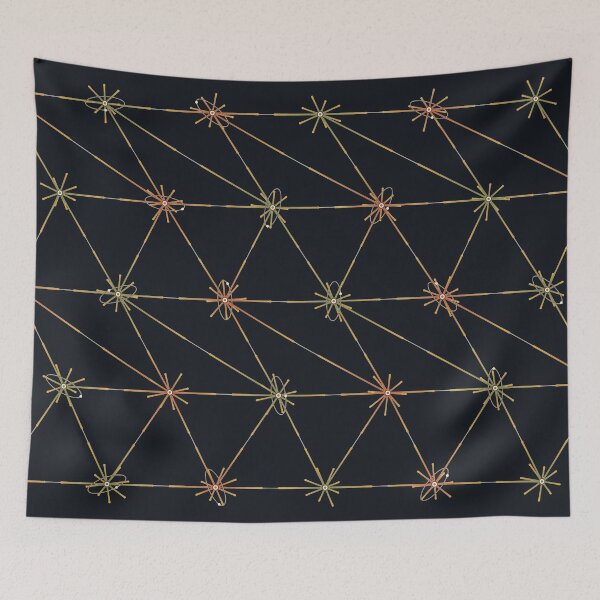 Item preview, Atomic Sputnik Starburst Network Mid Century Modern Pattern designed and sold by KungPowUnicorn.