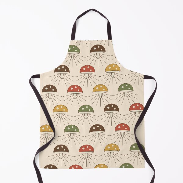 Item preview, Retro Space Age Mushroom Grid Mid Century Fungi Pattern designed and sold by KungPowUnicorn.