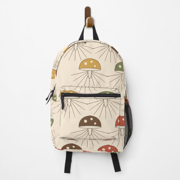 Item preview, Retro Space Age Mushroom Grid Mid Century Fungi Pattern designed and sold by KungPowUnicorn.