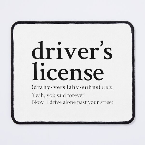 Item preview, Drivers License Inspired Design by Olivia Rodrigo - Emotional Song Lyrics Artwork designed and sold by mandacek.
