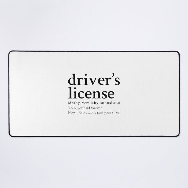 Item preview, Drivers License Inspired Design by Olivia Rodrigo - Emotional Song Lyrics Artwork designed and sold by mandacek.