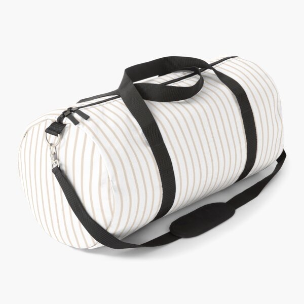 Item preview, Beige and white pinstripe pattern, vertical, pinstripes, fine stripes, stripes designed and sold by Karf ..