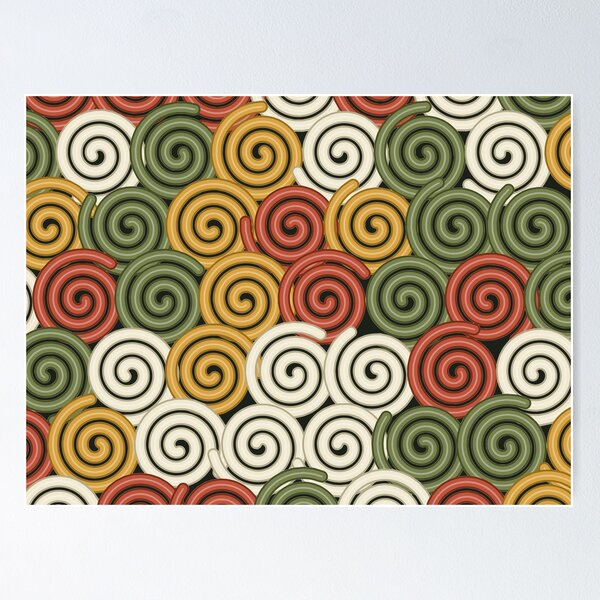 Item preview, 70s Retro Swirl Spiral Pattern Vintage Groovy Earth Tone Pop Art designed and sold by KungPowUnicorn.