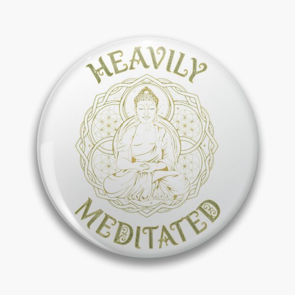 Item preview, Golden Line Art Meditating Buddha Mandala Sacred Geometry designed and sold by troyjamess.