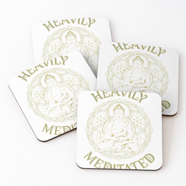 Item preview, Golden Line Art Meditating Buddha Mandala Sacred Geometry designed and sold by troyjamess.
