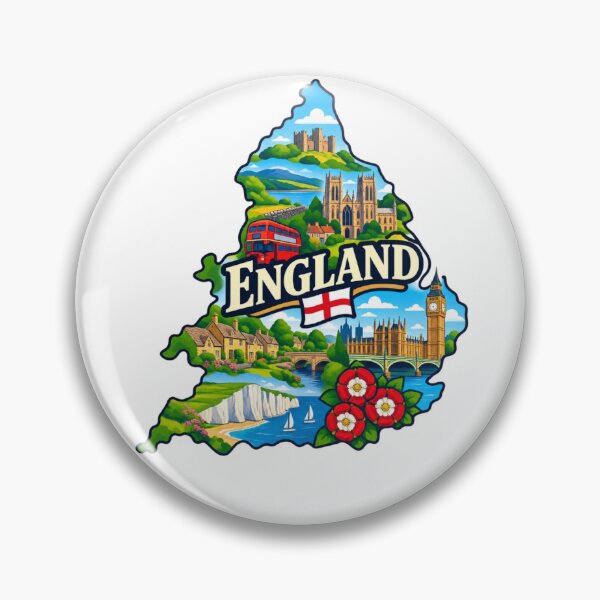 Item preview, England Country Map designed and sold by Myra365Art.