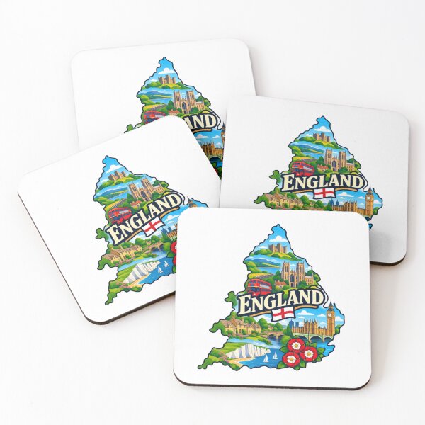 Item preview, England Country Map designed and sold by Myra365Art.