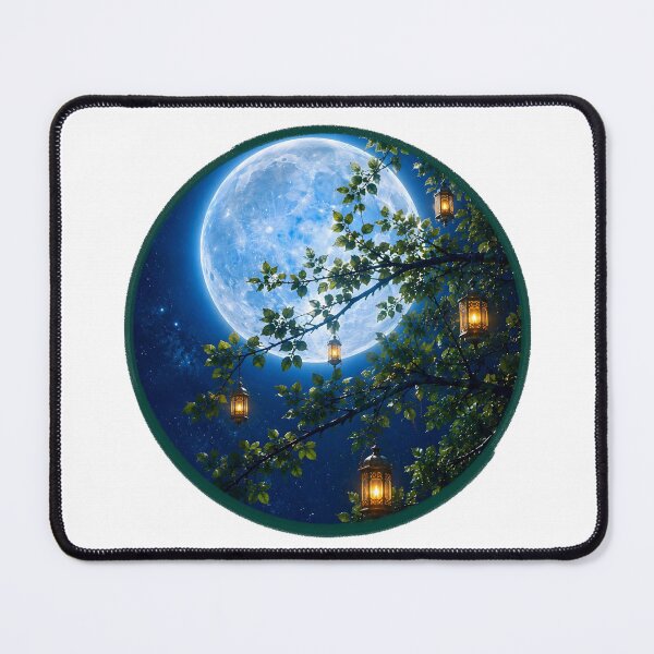 Item preview, Enchanted Full Moon Forest Lantern Night designed and sold by Mr besho.