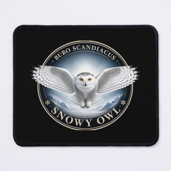 Item preview, Snowy Owl – Bubo scandiacus – Premium Round Emblem designed and sold by The Digital Compass.