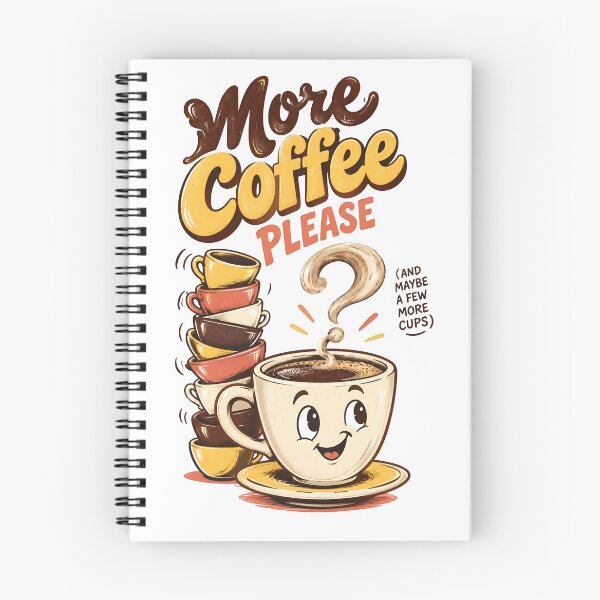 Item preview, More Coffee Please Cute Stacked Cups designed and sold by Sovereign Supply Co..