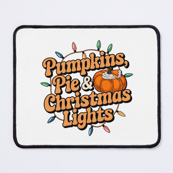Item preview, Pumpkins, Pie & Christmas Lights – Hallothankmas Halloween Thanksgiving Christmas designed and sold by CuteDesignables.