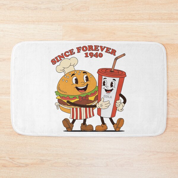 Item preview, Vintage Retro Hamburger Cola Mascot - Since Forever 1940 designed and sold by KozbiDesign.