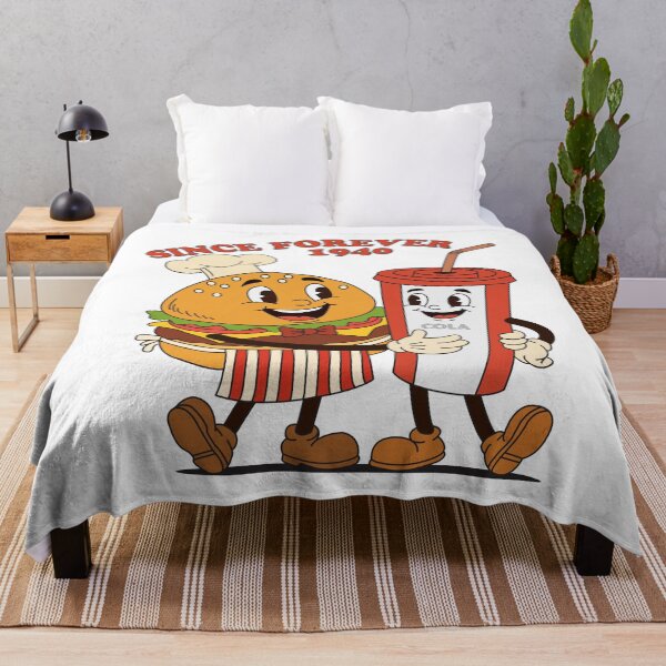 Item preview, Vintage Retro Hamburger Cola Mascot - Since Forever 1940 designed and sold by KozbiDesign.