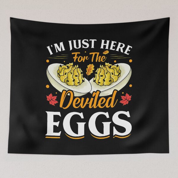 Item preview, Cute Deviled Eggs Thanksgiving Holiday Cooking Slogan Art designed and sold by troyjamess.