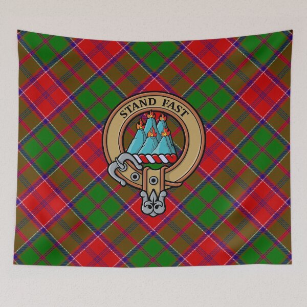 Item preview, Clan Grant Crest over Tartan designed and sold by sifis.