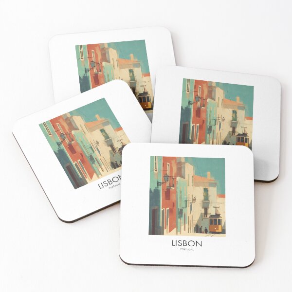 Item preview, Lisbon – Yellow Tram City Street Travel Print, Portugal designed and sold by MarkedArtPrints.