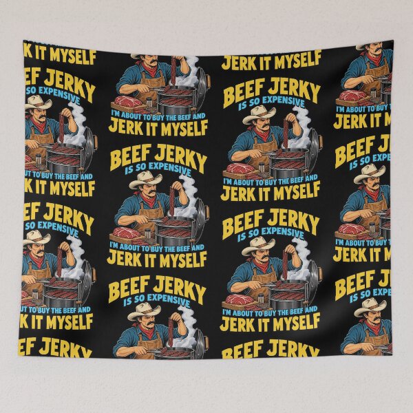 Item preview, Beef Jerky Is So Expensive Funny Cowboy BBQ Smoker Design designed and sold by CaChimShop.