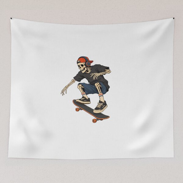 Item preview, Skeleton Skateboarding Playing Graphic designed and sold by OlyvieArt.