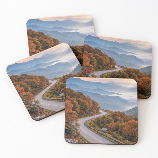 Item preview, Blue Ridge Parkway National Park Photo - Scenic Overlook - Autumn Mountain Sunset Photo designed and sold by CattlettArt.