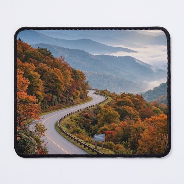 Item preview, Blue Ridge Parkway National Park Photo - Scenic Overlook - Autumn Mountain Sunset Photo designed and sold by CattlettArt.