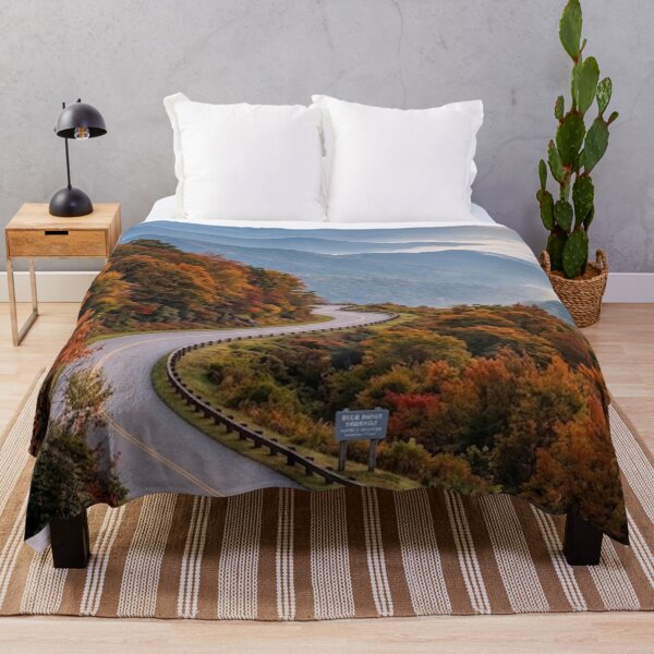 Item preview, Blue Ridge Parkway National Park Photo - Scenic Overlook - Autumn Mountain Sunset Photo designed and sold by CattlettArt.