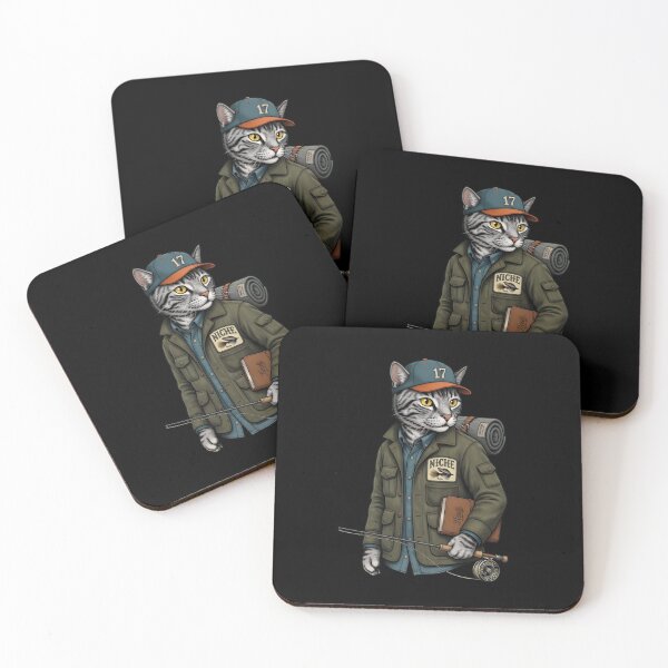 Item preview, Tactical Gorpcore Tabby Cat Angler Fly Fishing Badge designed and sold by troyjamess.