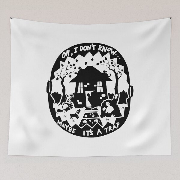 Item preview, Spooky House Trap Silhouette Art designed and sold by HowardWill.