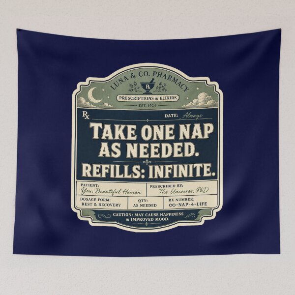 Item preview, Take One Nap As Needed Refills Infinite Shirt, Funny Nap T-Shirt, Lazy Humor Tee, Self Care Gift Shirt, Vintage Prescription Label Graphic designed and sold by TshirtsLabs.