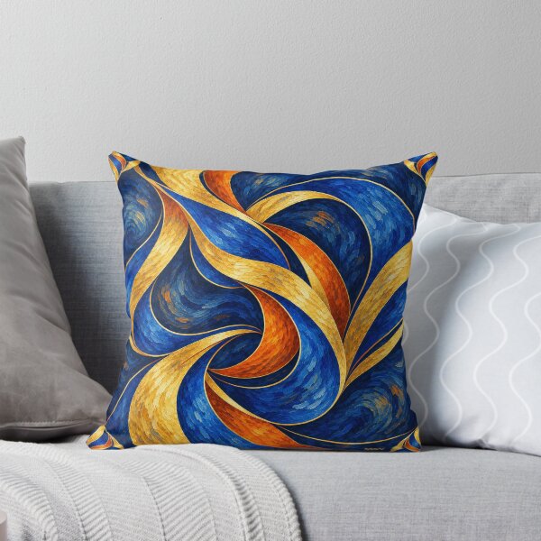 Item preview, Swirling Blue and Golden Ribbons designed and sold by Qenlo.