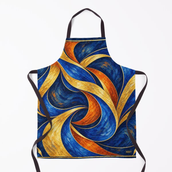 Item preview, Swirling Blue and Golden Ribbons designed and sold by Qenlo.