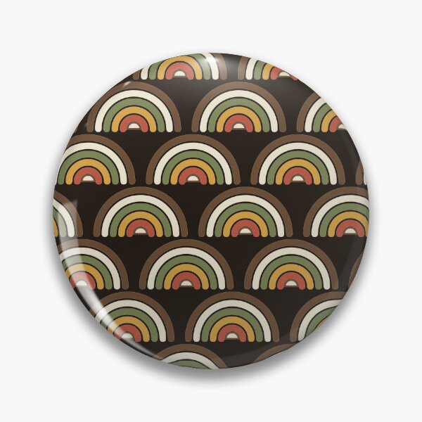 Item preview, 70s Retro Supergraphic Rainbow Arcs Heavy Line Geometric Pattern designed and sold by KungPowUnicorn.