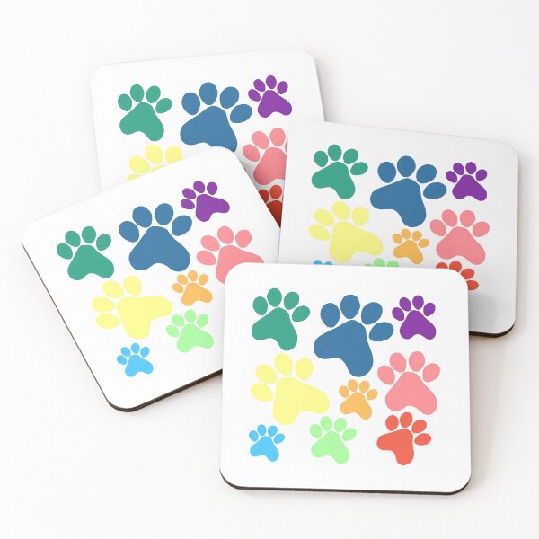 Item preview, Colourful Paw Prints designed and sold by Madrigalleryp.