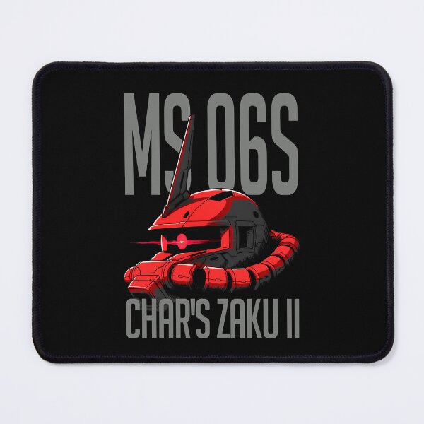 Item preview, gunpla poster MS-06S Char's Zaku II gundam head digital art illustration designed and sold by sabartgunpla.