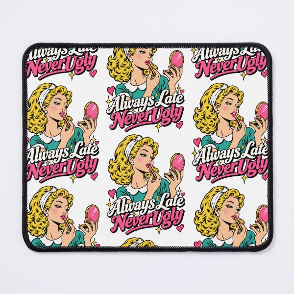 Item preview, Always Late Never Ugly Vintage Comic Pop Art Makeup Girl Design designed and sold by CaChimShop.