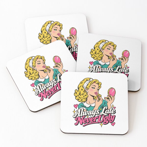 Item preview, Always Late Never Ugly Vintage Comic Pop Art Makeup Girl Design designed and sold by CaChimShop.
